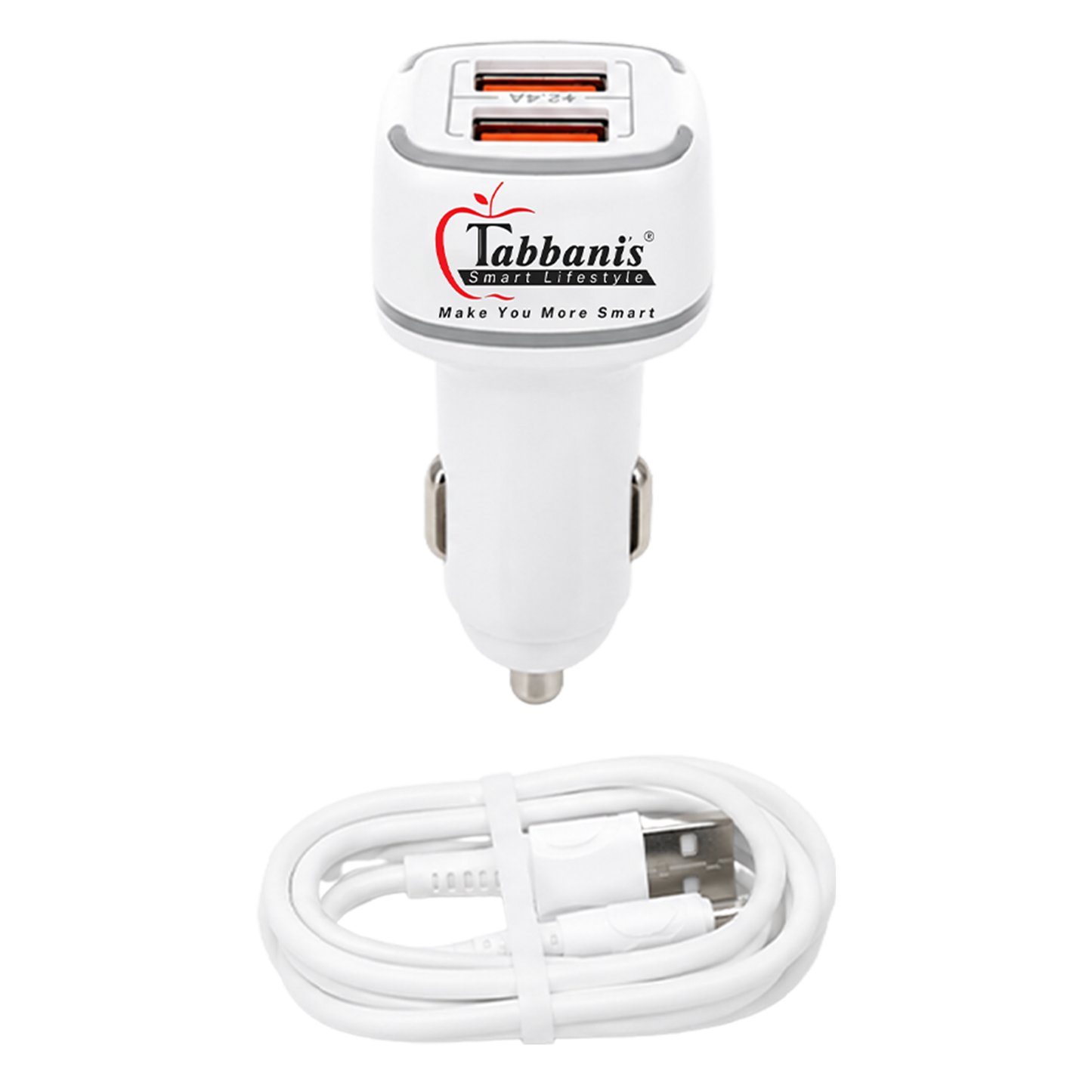 CR-001 2.4A | TYPE'C' DATA CABLE CAR CHARGER
