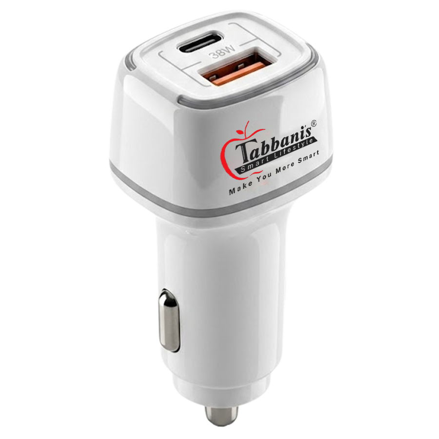 CR-002 38W | TYPE'C' DATA CABLE CAR CHARGER