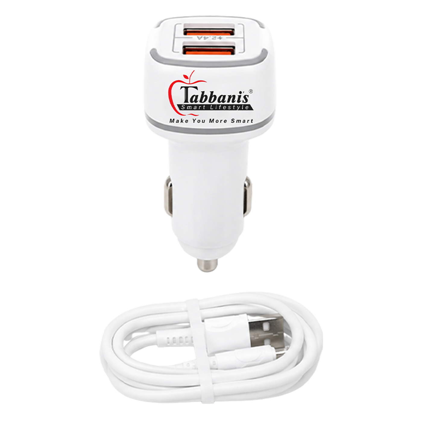 CR-001 2.4A | TYPE'C' DATA CABLE CAR CHARGER