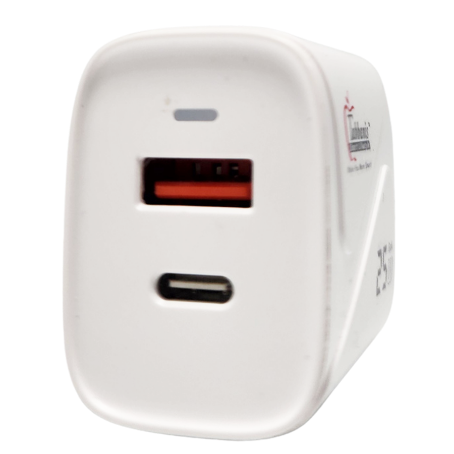 AD-025 25W | PD + USB PORT SUPER FAST SUPPORT ADAPTER CHARGER